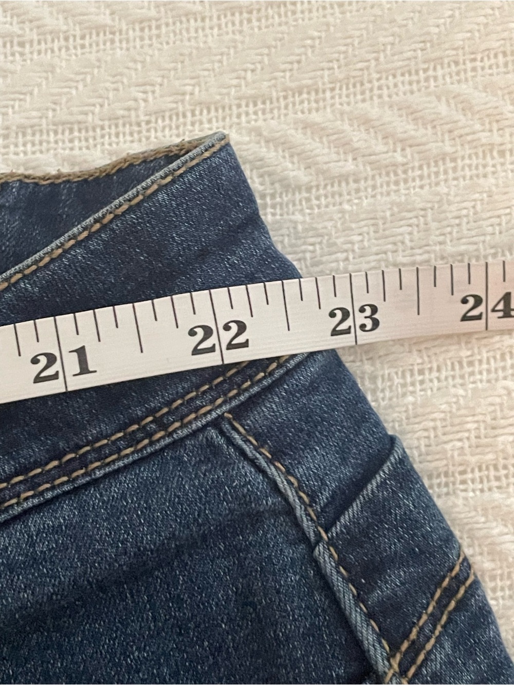 Dark Wash Ankle Length Jeans, plus size 26W - Picture 4 of 6